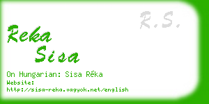 reka sisa business card